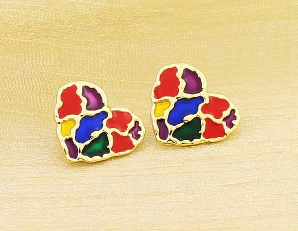 Enamel Ear Studs