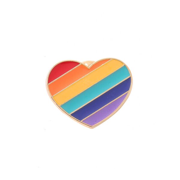 Isomeric Rainbow Heart Pin