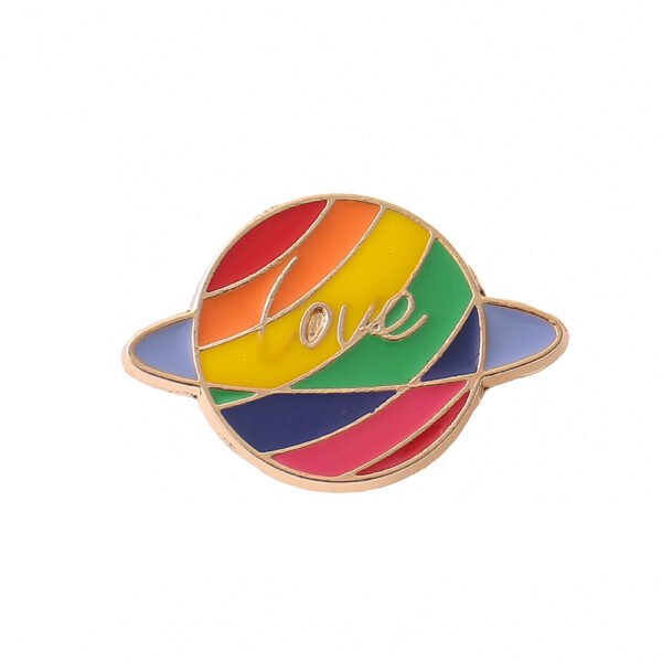 Rainbow Planet of Love Pin