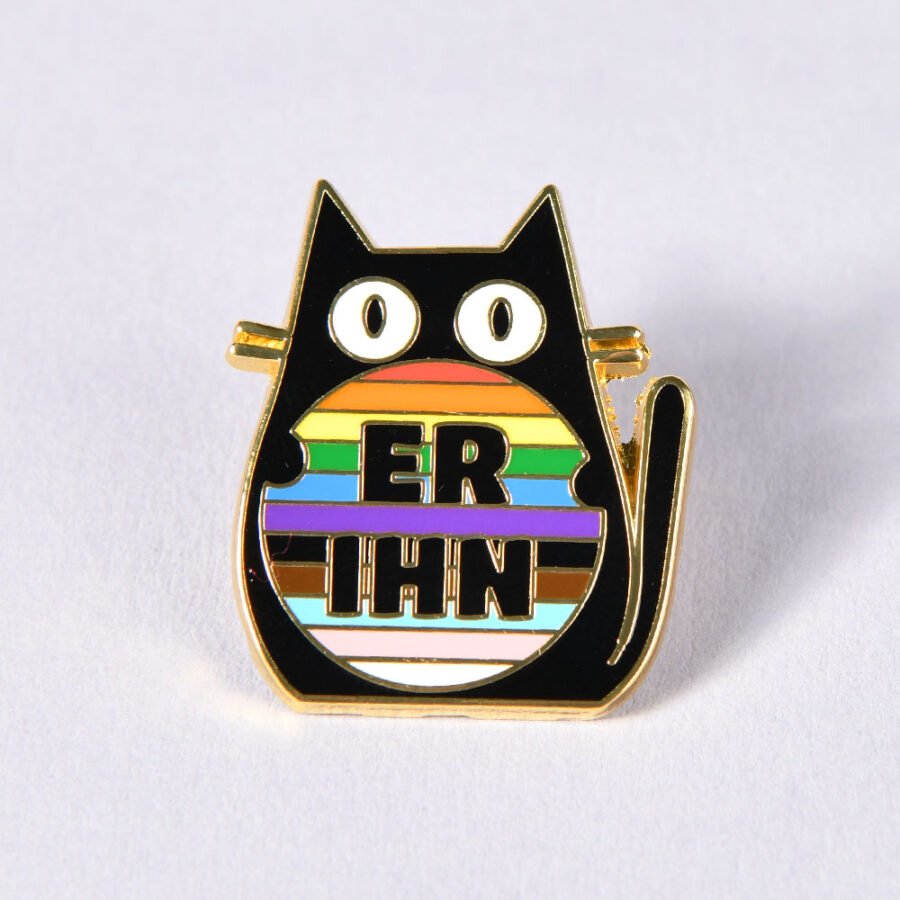 Black Cat German Pronoun Pin Series - Image 4