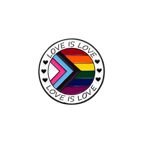 LOve Is Love ProgressiVE Flag Pin