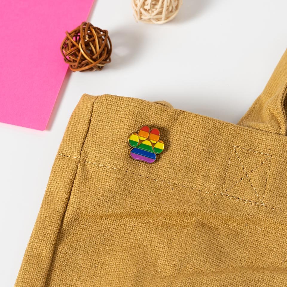 Puppy Paw Rainbow Pin – LGBT+ Dog Lover Gift - Image 2