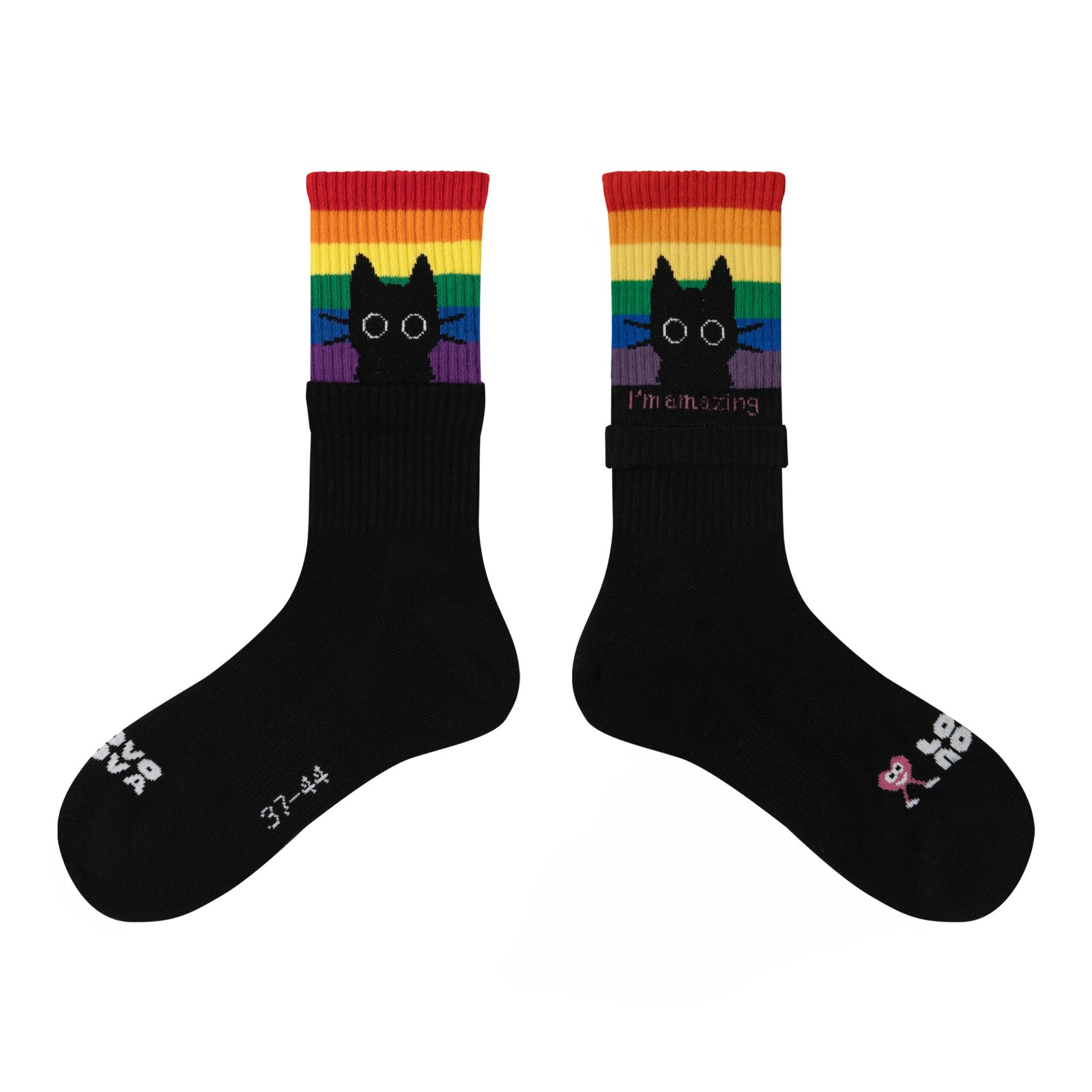 Cat Rainbow Socks "I'm amazing" – Bild 3