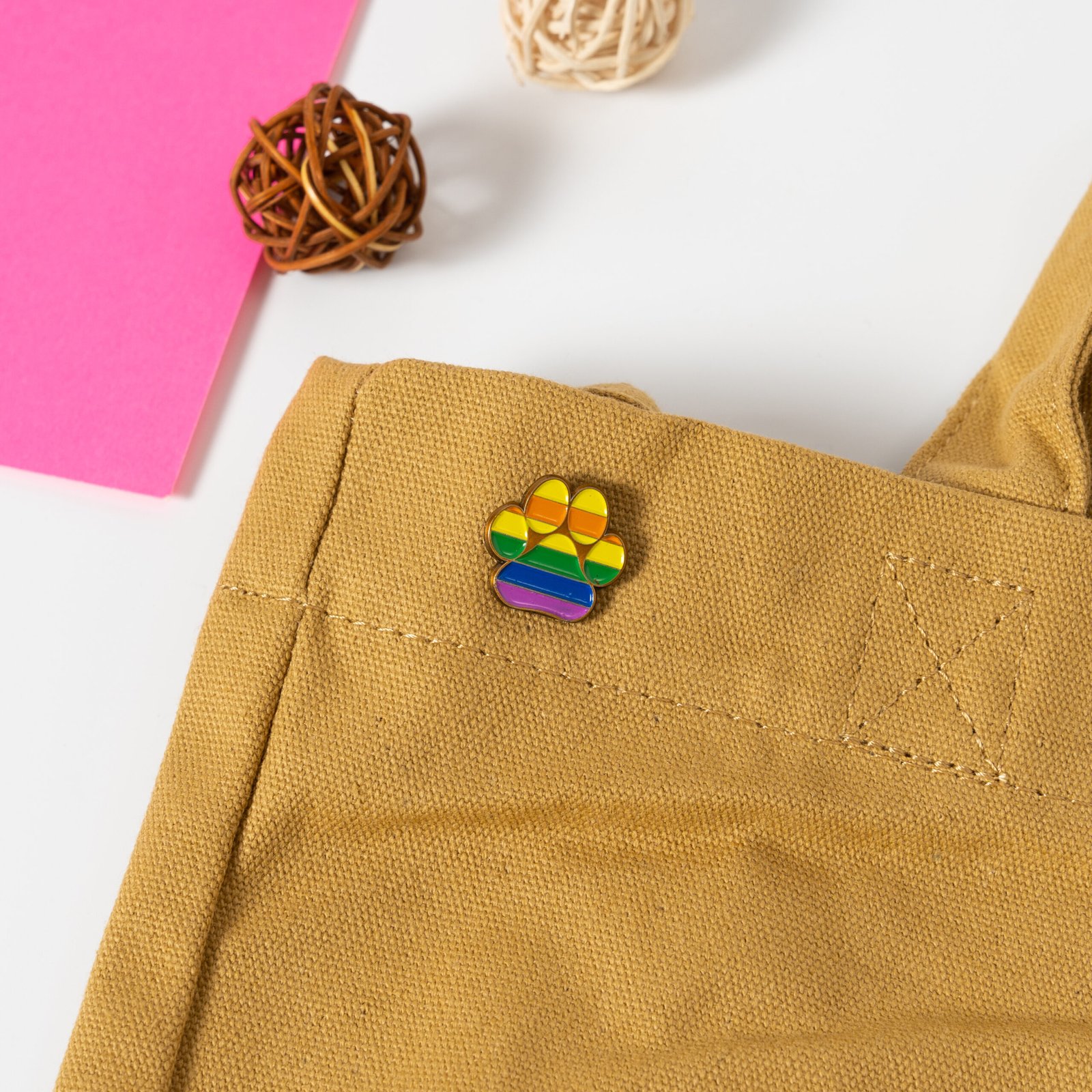 Puppy Paw Rainbow Pin – LGBT+ Dog Lover Gift - Image 2