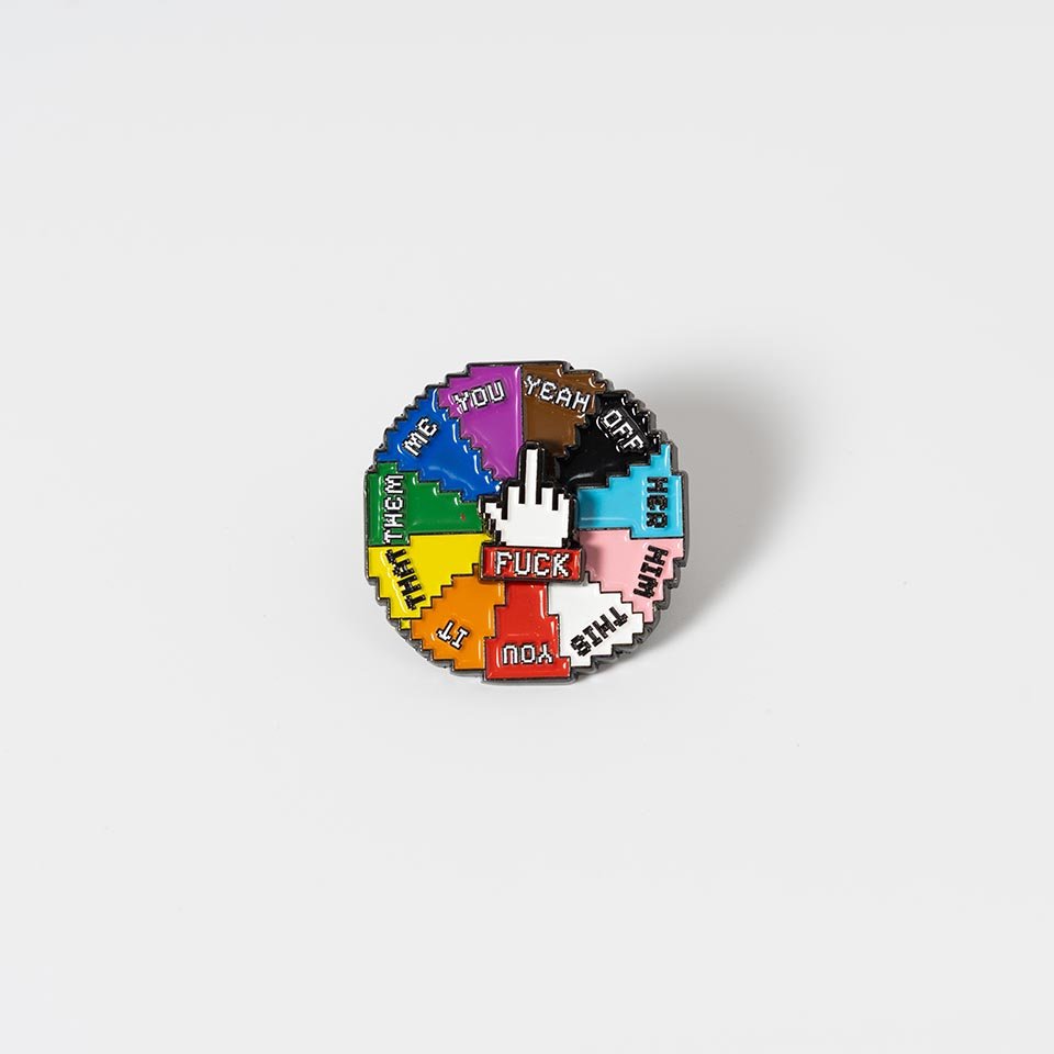 Fuck Pixel Spinner LGBTQAI+ Pins