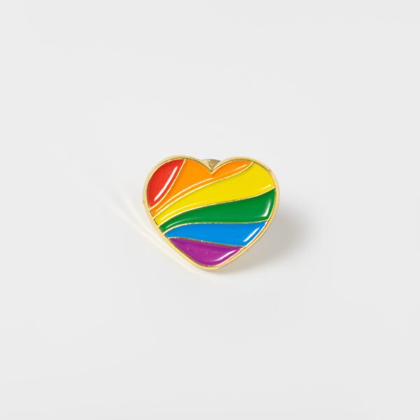 Heart Pin Rainbow