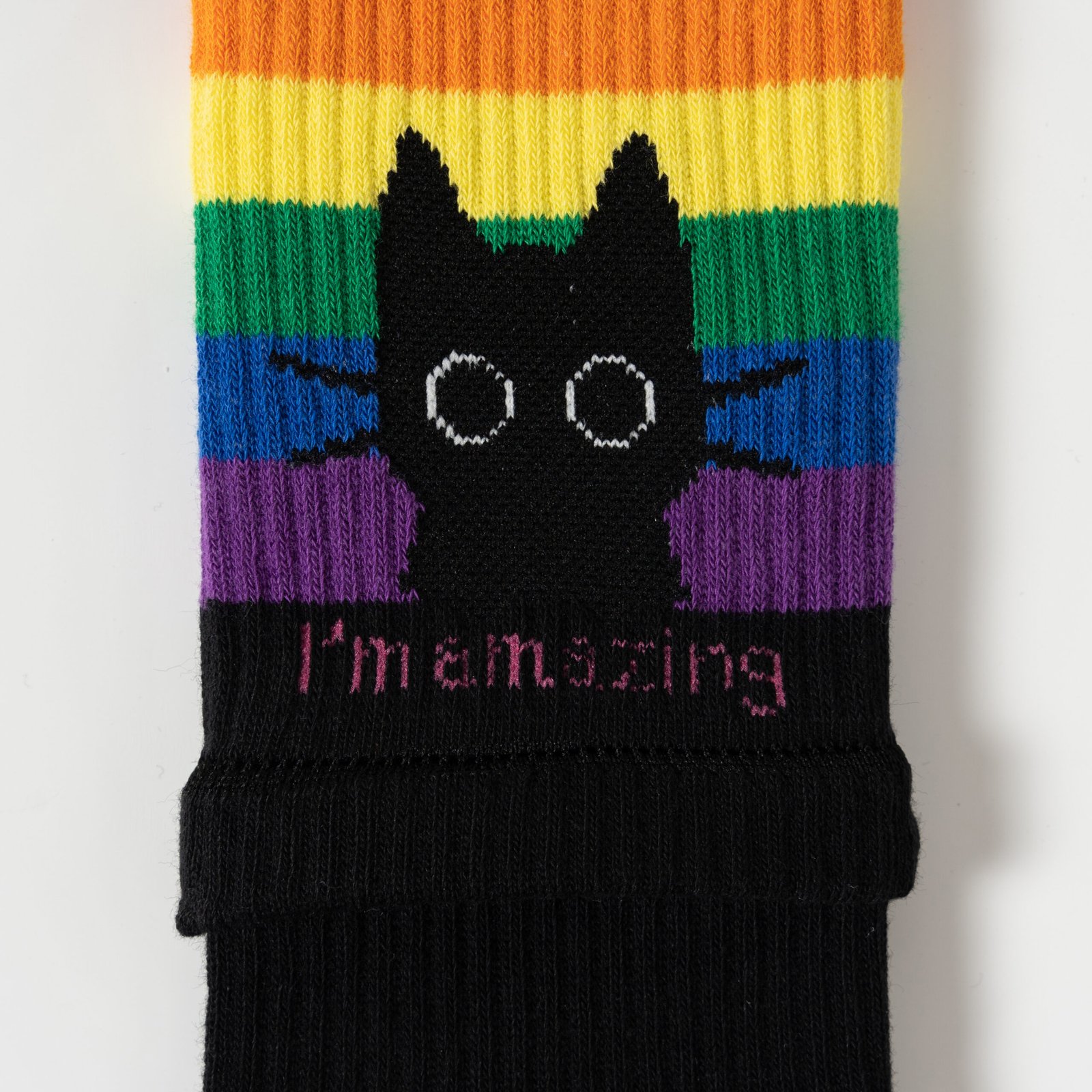 Cat Rainbow Socks "I'm amazing" – Bild 4