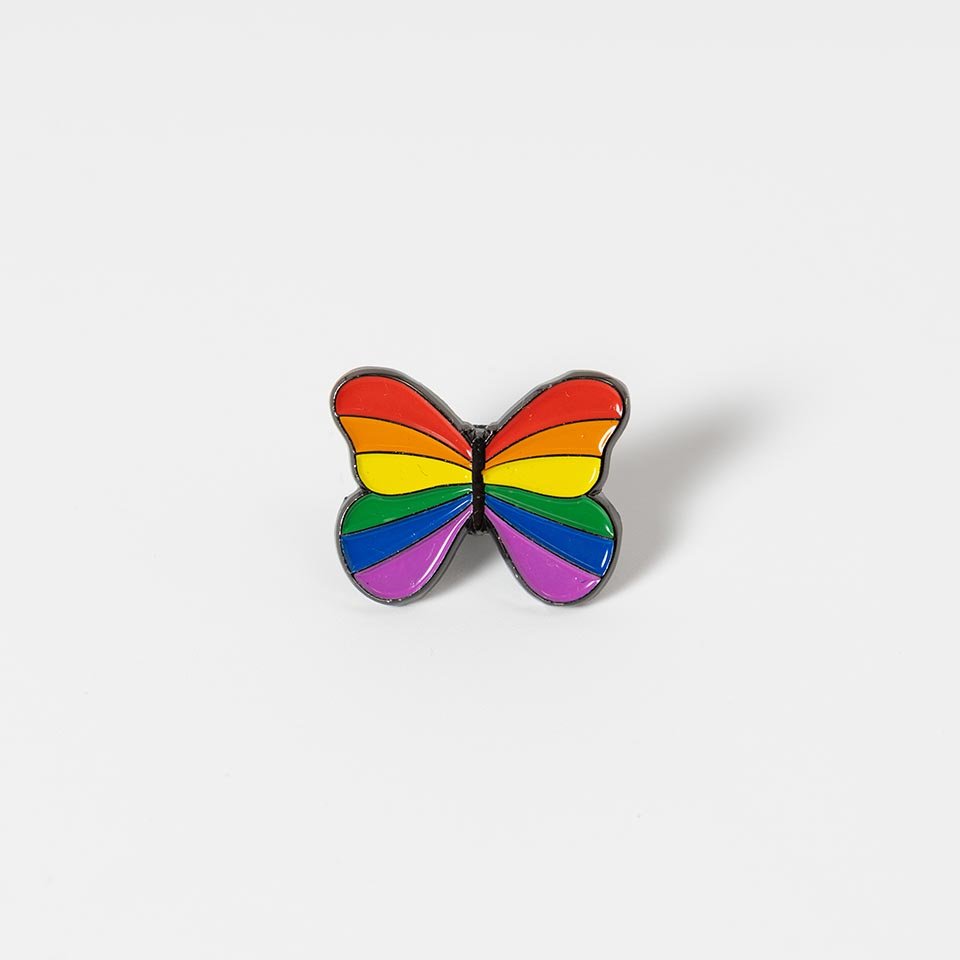 Butterfly Rainbow Pin