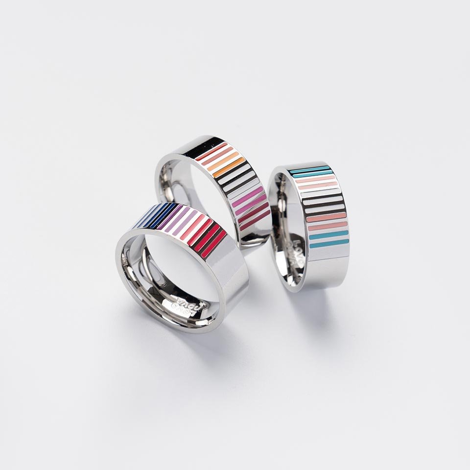 Lesbian, Transgender and Bisexual hypoallergenic silver round unisex ring